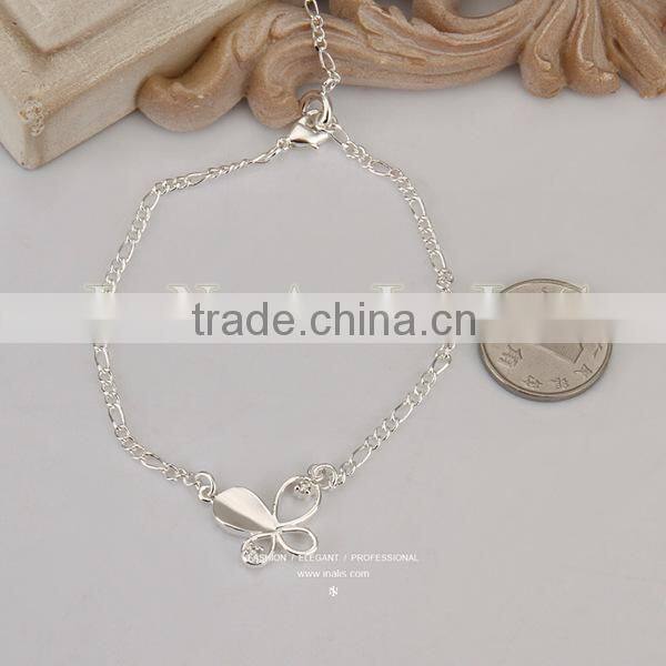 2014 figaro style silver butterfly anklet jewelry A021