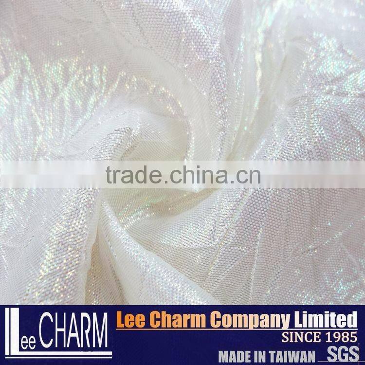 100% Polyester Metallic Crepe Decorative Fabric