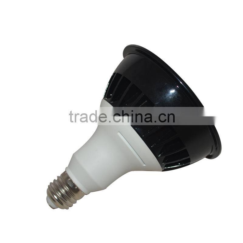 High perfomance led par light COB black covering 20w dimmable p38 led spotlight