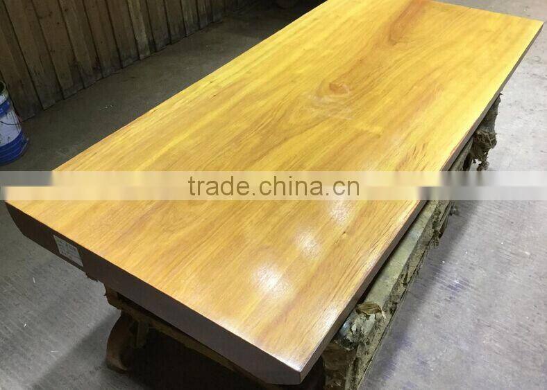 2016 Hot Sales Africa Style Side Sceap Pure Yellow Rose Wood Table Top