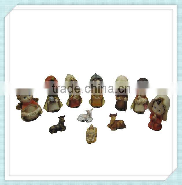 new style cute Christmas Resin Nativity Set Small Figurines
