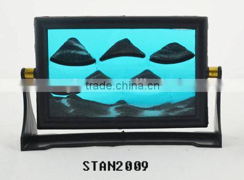 STAN2009-BL Moving sand art with Wooden frame sand art