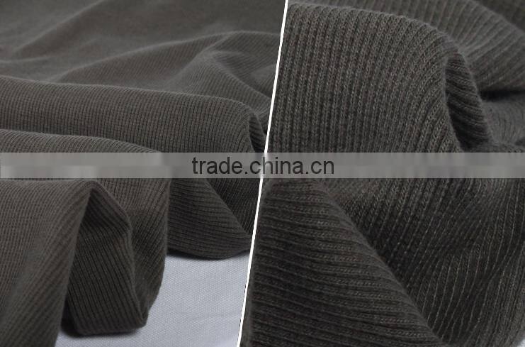 Best selling polyester pandex 2x2 rib knit fabric
