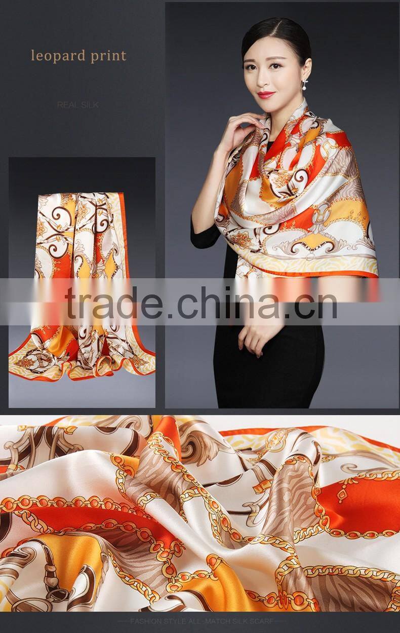Manufacturer wholesale 100% Silk hijab scarf Euro Style digital printing silk scarves girls party dresses