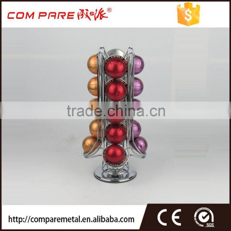 Revolving Nespresso Vertuoline capsule display rack coffee pod holder
