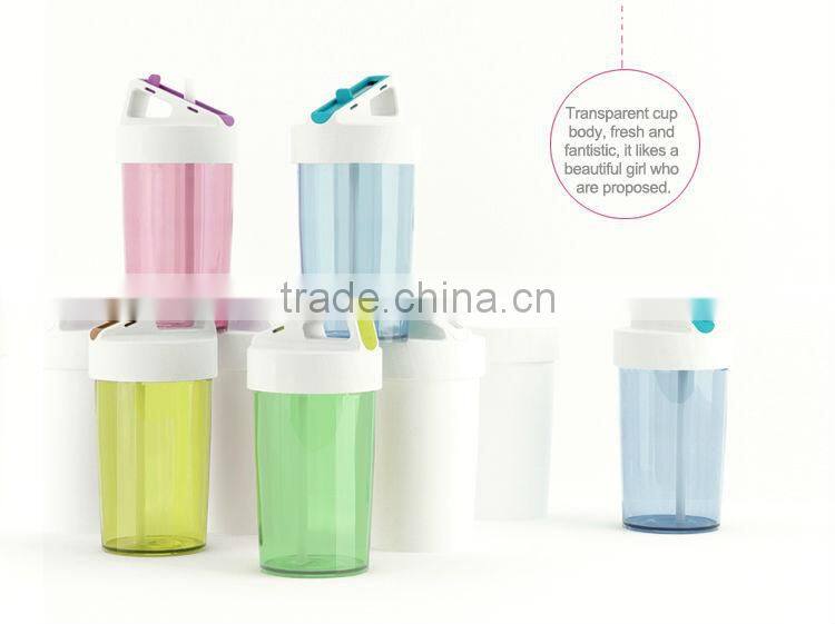 Unique Plastic Straw Bottle with Straw Cap