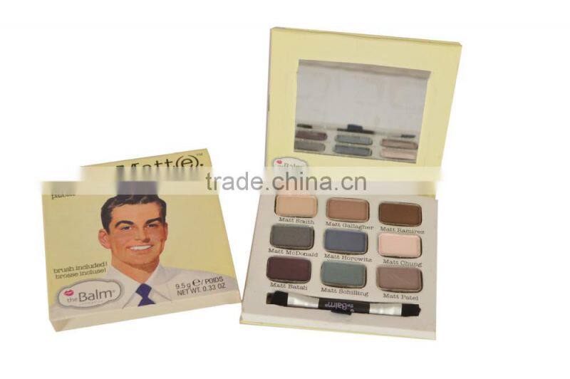 2015 Hot Sale The Balm Makeup Meet Matt (e) Nude Eye Shadow 9 Colors Small Eyeshadow Palette with Brush