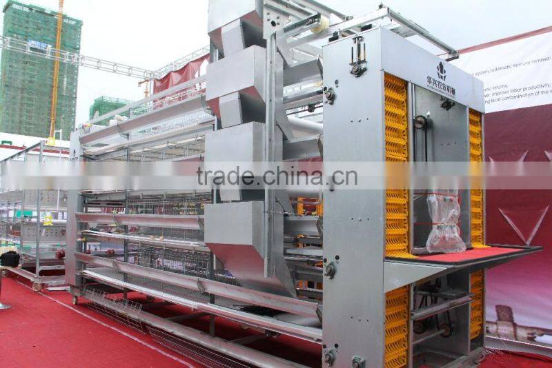 H type battery hot galvanized layer chicken cage with feeding system