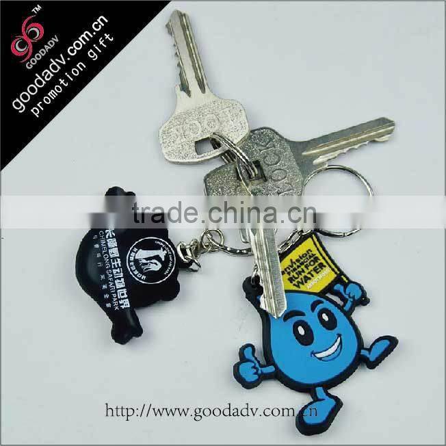 Newest creative eco-friendly soft pvc mobile keychains