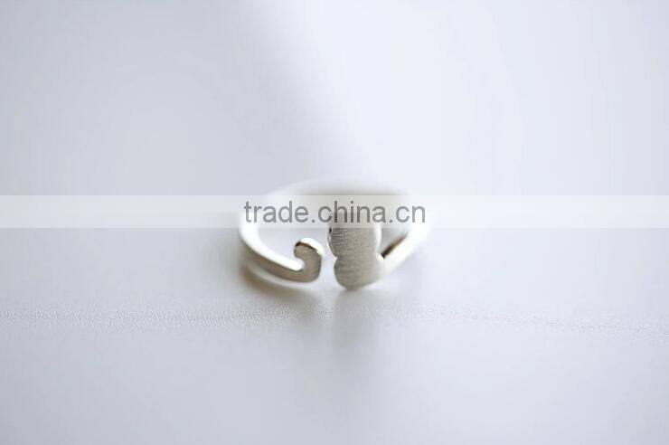 2015 tiny delicated adjustable 925 Sterling Silver little cat ring