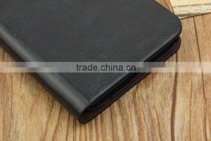 Genuine leather Magnetic flip wallet case for samsung galaxy s6 edge plus