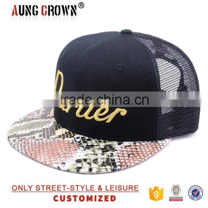 Fashion king cheap flat brim snapback 3d embroidery hats