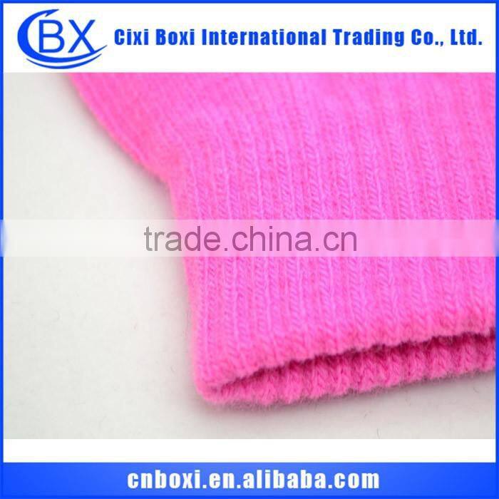 2014 Best sale Christmas gift custom acrylic glove,knitted finger touch screen gloves