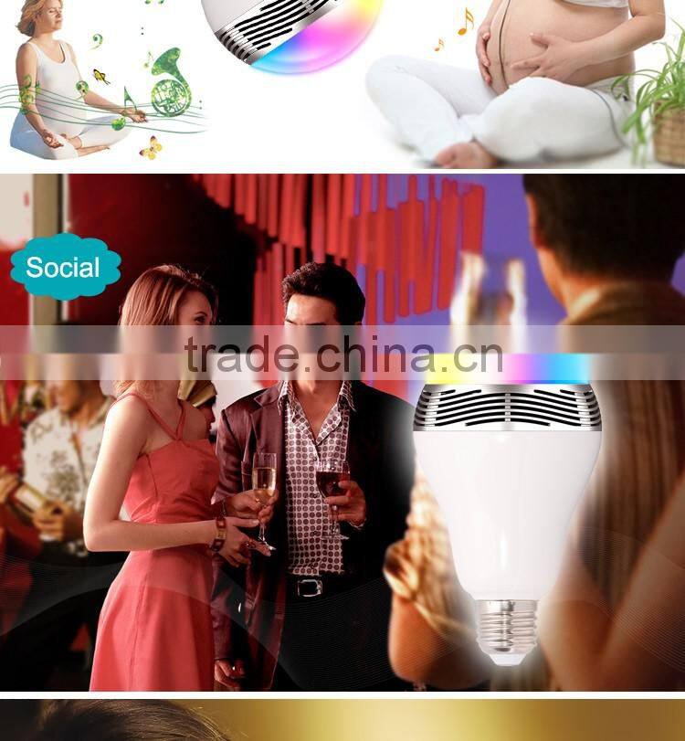 selling well 3W Global Bulb Type and White+RGB Color smart control bluetooth light lamp