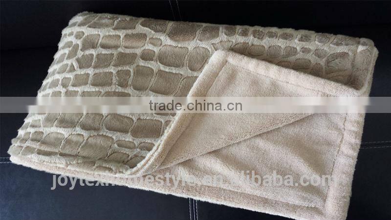 2014 New Arrival Embossed Micromink & Coral Fleece Blanket/Thick Double Layer Fleece Blanket/Warm Blankets For Winter