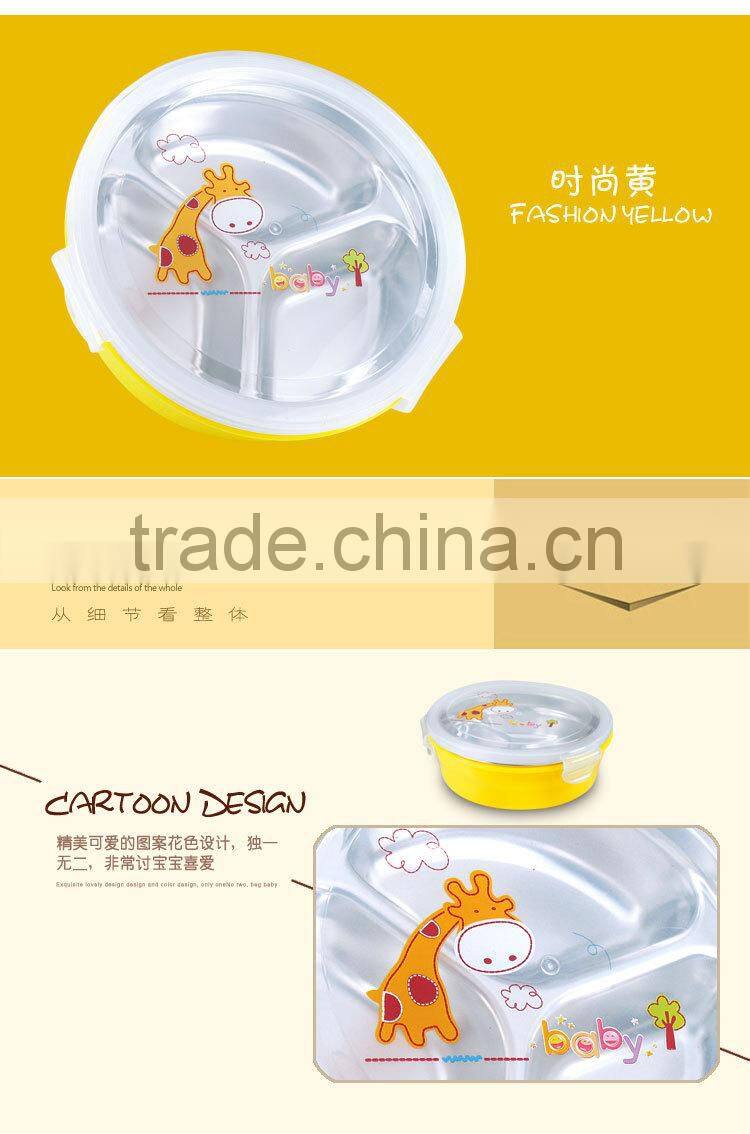 stainless steel household items of kids food warmer lunch box with dividers