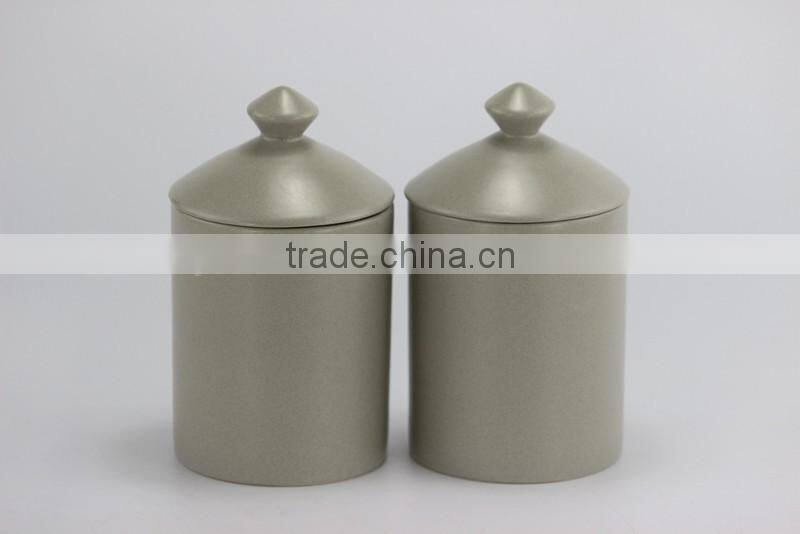 Natural Soy Scented Candle in Ceramic Jar with Matte Color