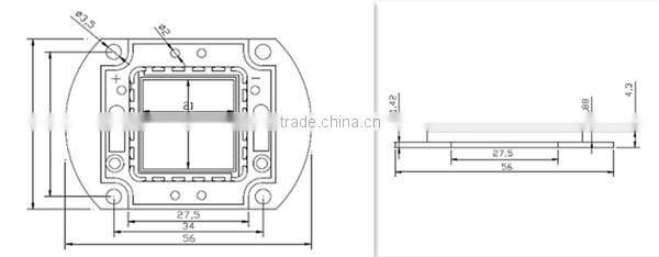 60W High power multiband LED grow light chip