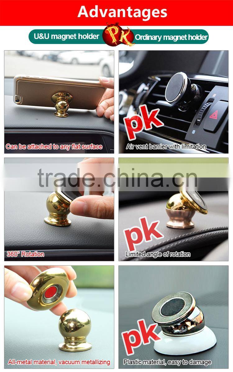 Universal Aluminum Magnetic 360 Degree Rotation magnetic cell phone holder for smart phone