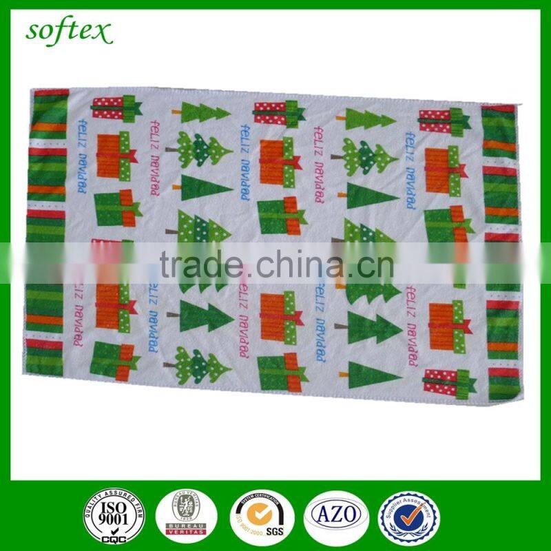 100 polyester transfer printing 40x60 60g christmas kitchen towels in bulk