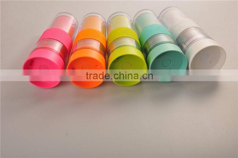 Everich New design hot selling plastic tea infuser mug with silicone grip