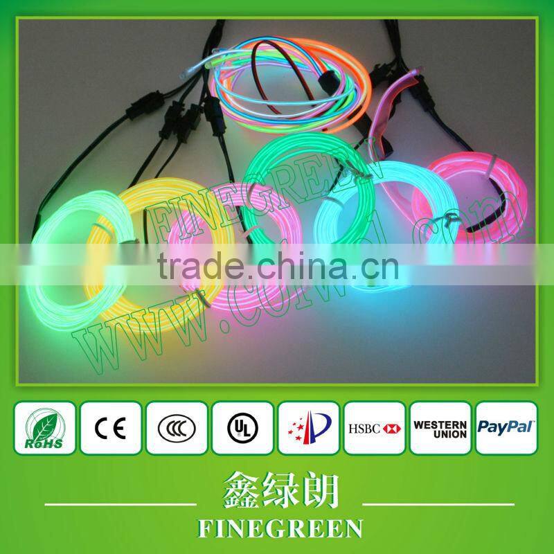 electroluminescent wire,different size and color,any length is ok