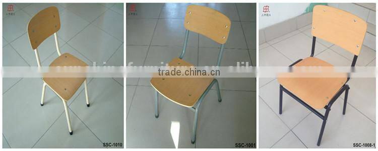 Wood School Furniture 9mm 12mm Plywood School Chair with Tablet