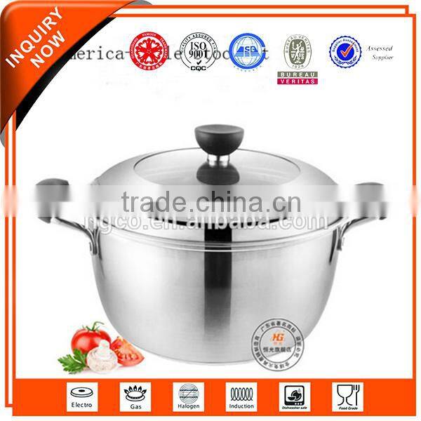 China supplier high quality stainless steel 555 stainless steel stock pot