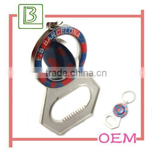 Custom Barcelona Souvenir Spin Key Shaped Keychain