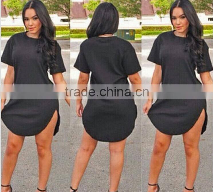 2016 Summer Sexy Club Dress Short Sleeve Split Bandage Bodycon Cheap O-Neck