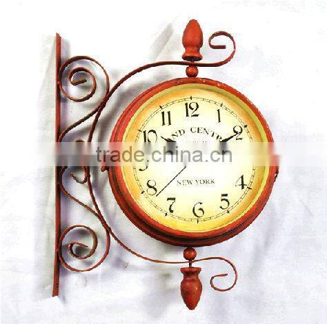 French style decorative garden wrought iron wall clock
