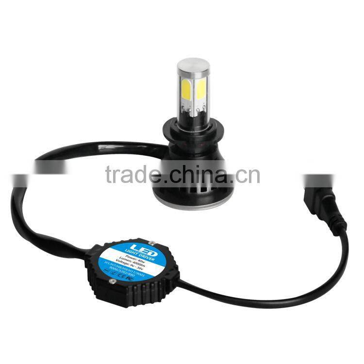 High quality 80w 8000lm H7 6000k LED headlight 12v car upgrade conversion bulbs kit white