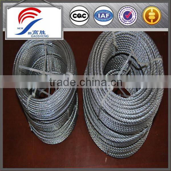 ungalvanized steel wire cable 6*19s fc