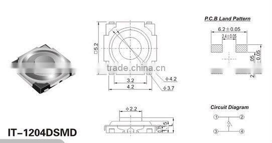 Tact switch &Miniature Type Digital Camera Push bottom Tact Switch