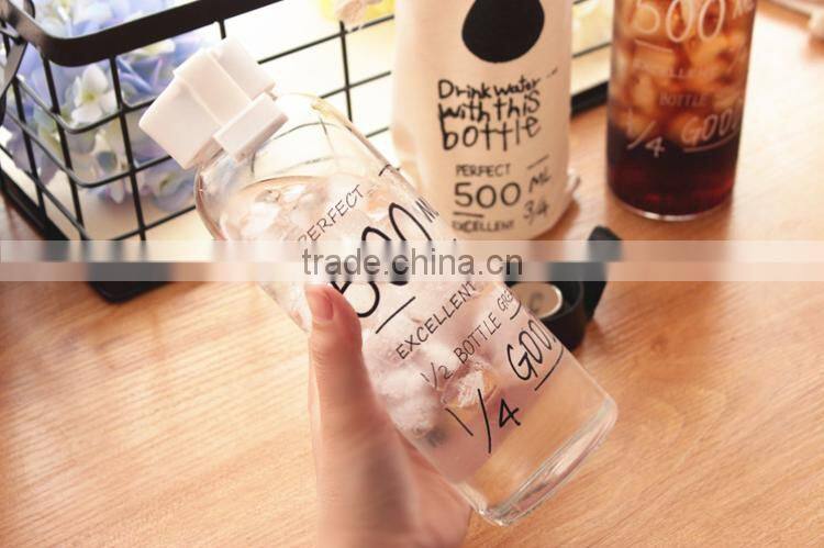 BPA Free Wholesale Summer Water Bottle Glass