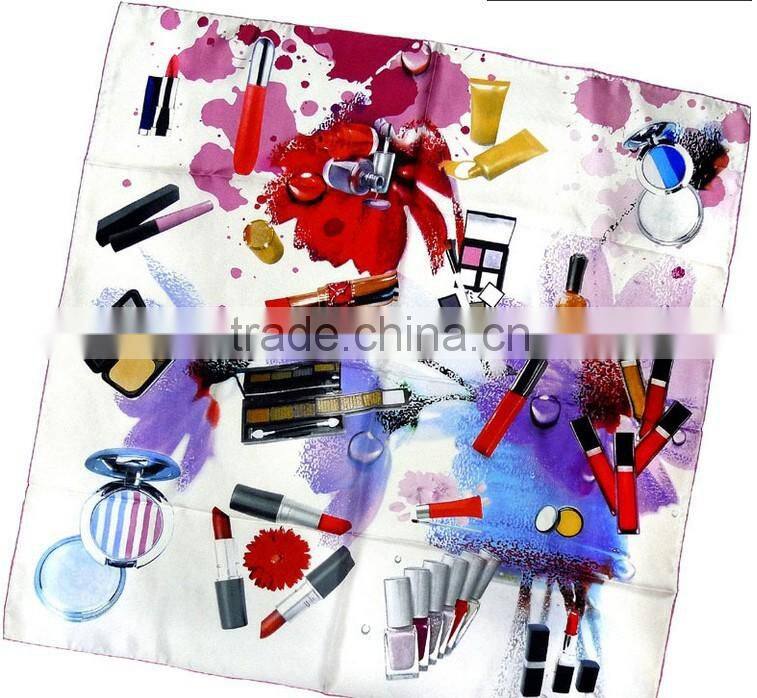 Top Fashion High Quality Pure Silk Ptinted Scarf Customized Scarves Shawl Wraps