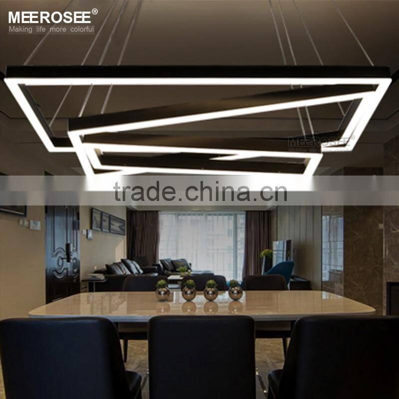 Meerosee Lighting Rectangular Pendant Light LED Luster Design Solutions International Chandelier MD83059
