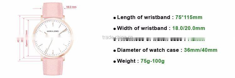 Gold plating Colorful wrist band high end men watches for wholesale