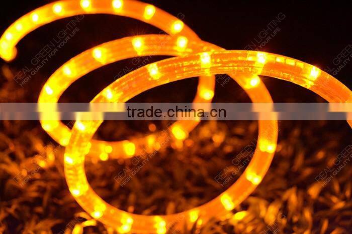 Lovely Color! 12V Amber LED Round 2 Wires Small Rope Light