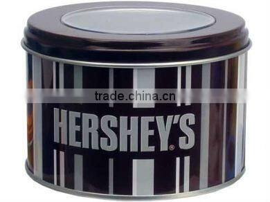 round candy tin can