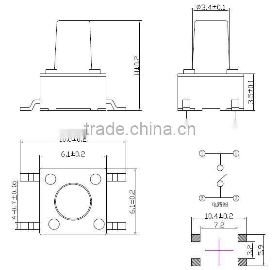 Hot sold tactile mini Tact switch