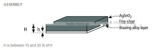 OEM services AgNi AgCdO AgSnO2 silver metal overlay strips