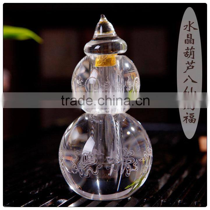 K9 crystal material Wu Lou-Gourds ,chinese Wu Lou statue