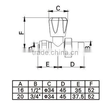 Zhejiang Sunfly Feating valve,temperature control Valve, radiator valve for floor heating system