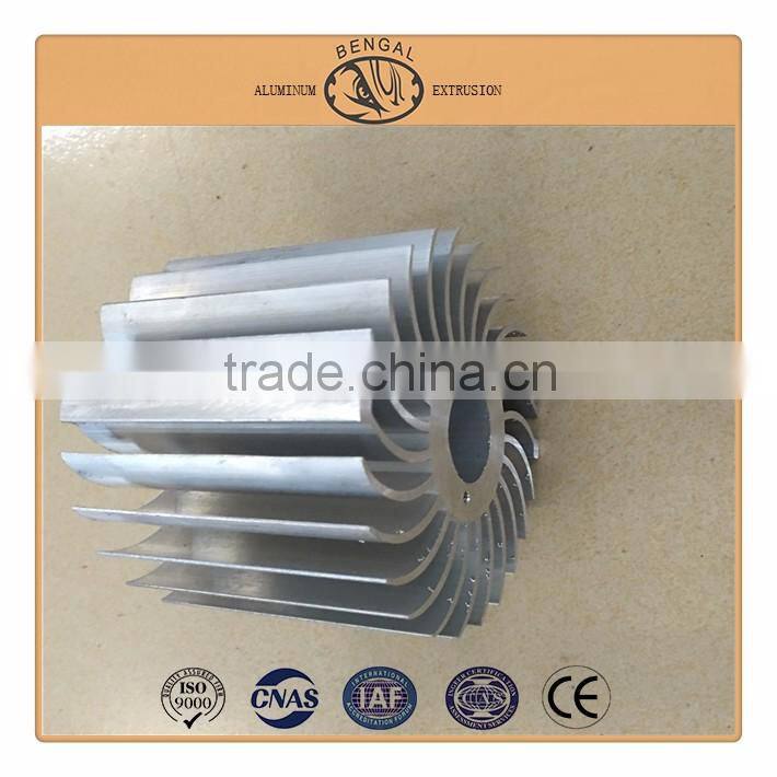 Round Hollow Aluminum Profile, Aluminum Heat Sink Extrusions