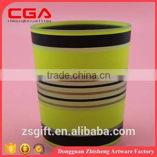 Chinese factory produce colorful fashion glass candle holders for home decoration