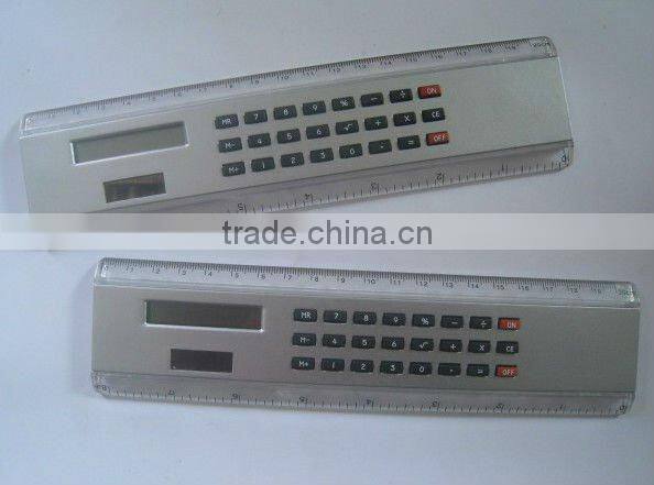 solar student 30cm ruler calculator with clock