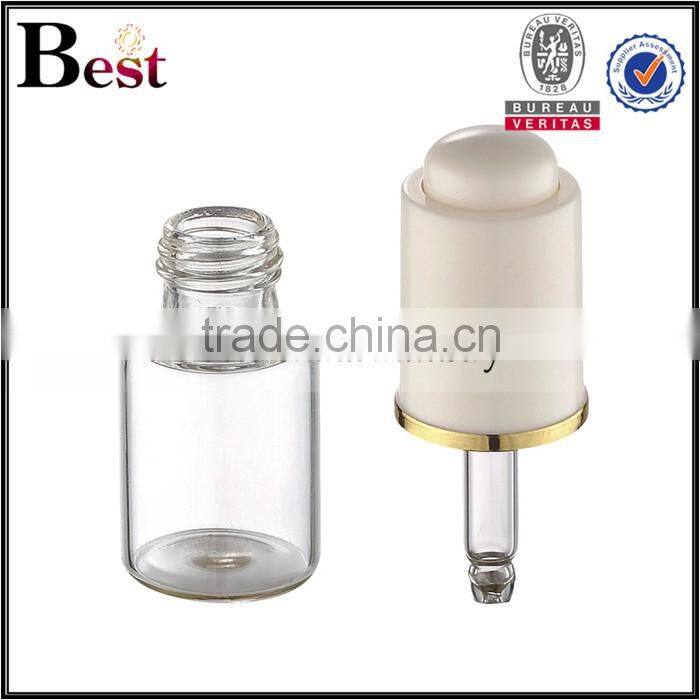 10ml e liquid push press pump dropper amber clear glass essential oil glass bottle