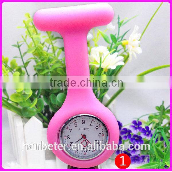 Custom your logo FOB Silicone rubber Clip Watch Nurse Watch