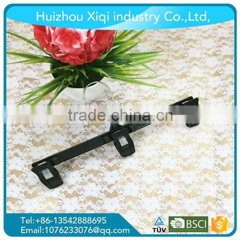 hot sale nantural wholesale wooden hanger for pants with two plastic clips